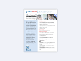 Defined Careers Workforce Opportunity Bridge Brochure