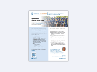 Defined Champ Camp 2025 Brochure