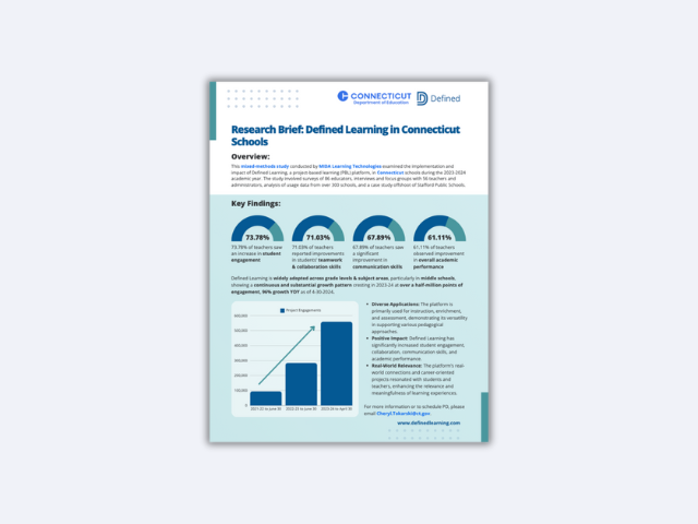 Research Brief: Defined Learning in Connecticut School 2023/24