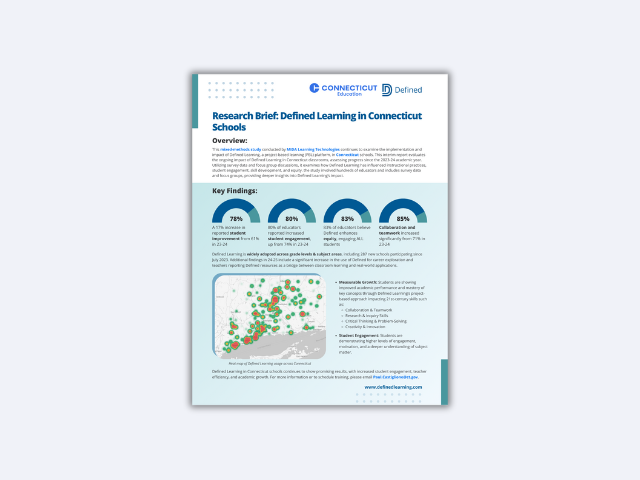 Research Brief: Defined Learning in Connecticut School 2024-25