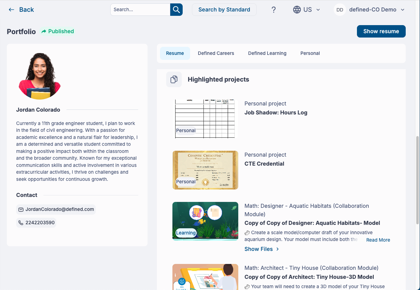Student Portfolios